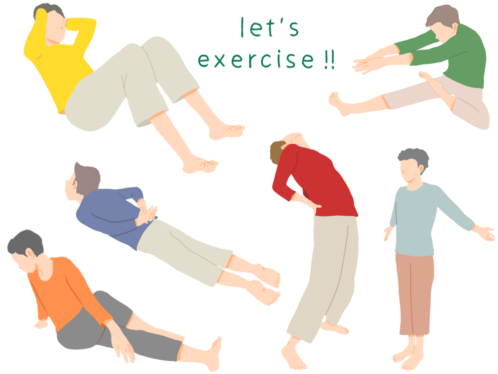 運動している人